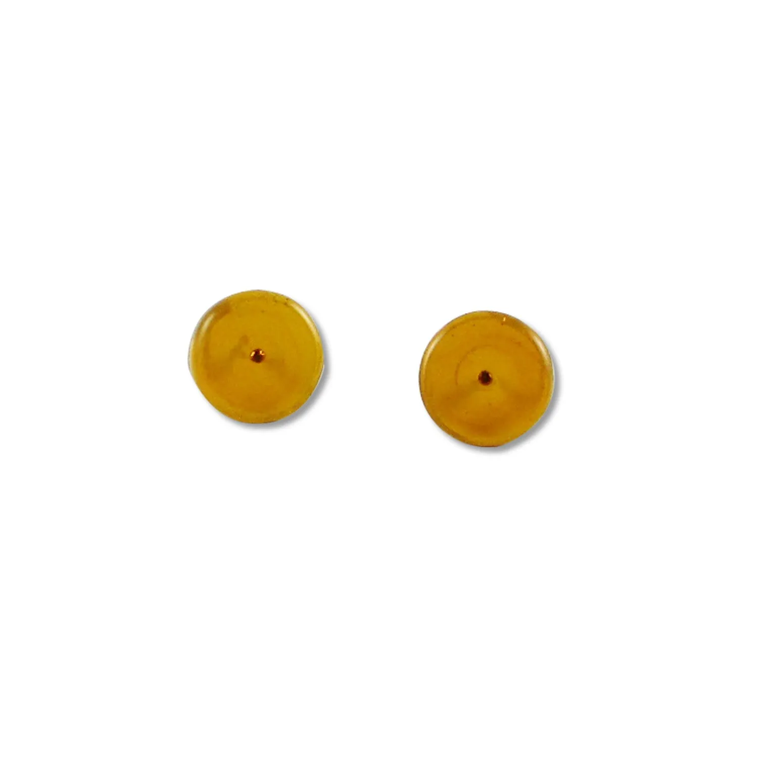 Glass Circle Studs - Orange
