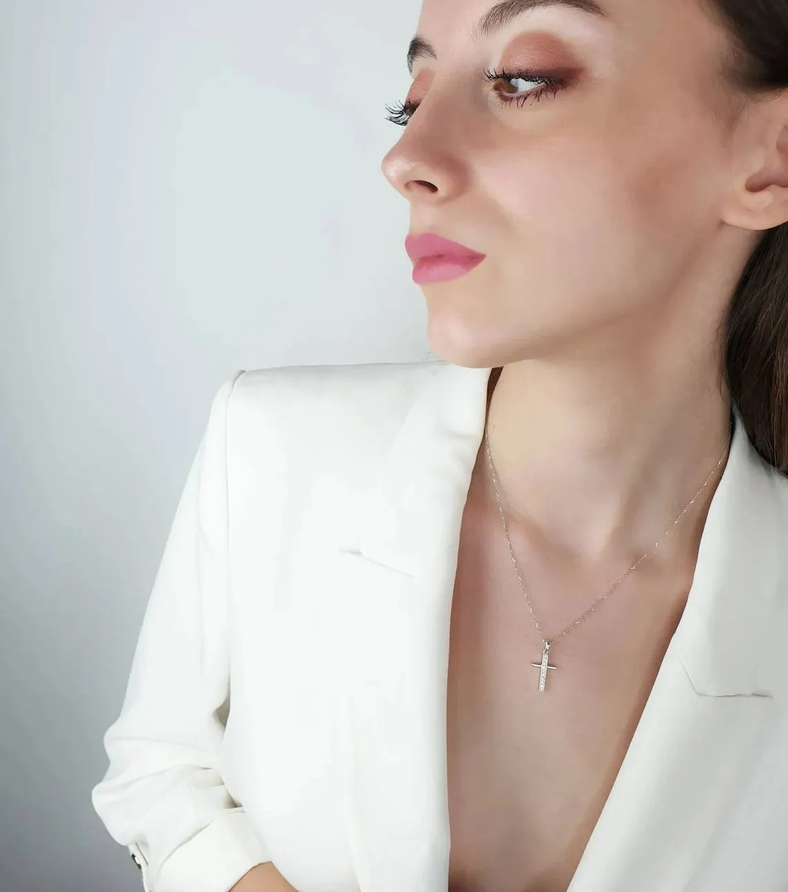 Gold Diamond Cross