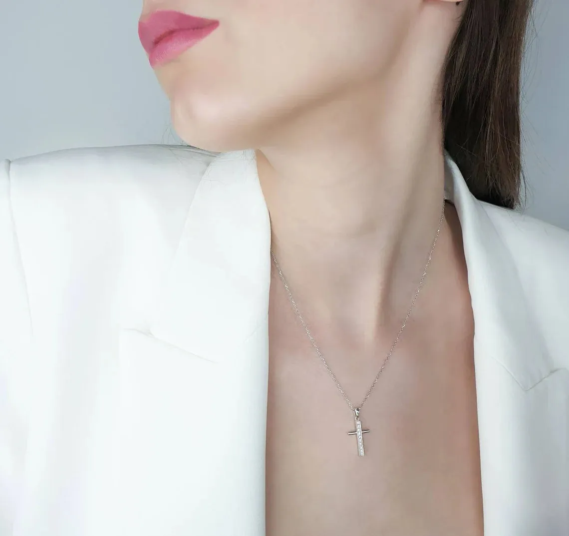Gold Diamond Cross