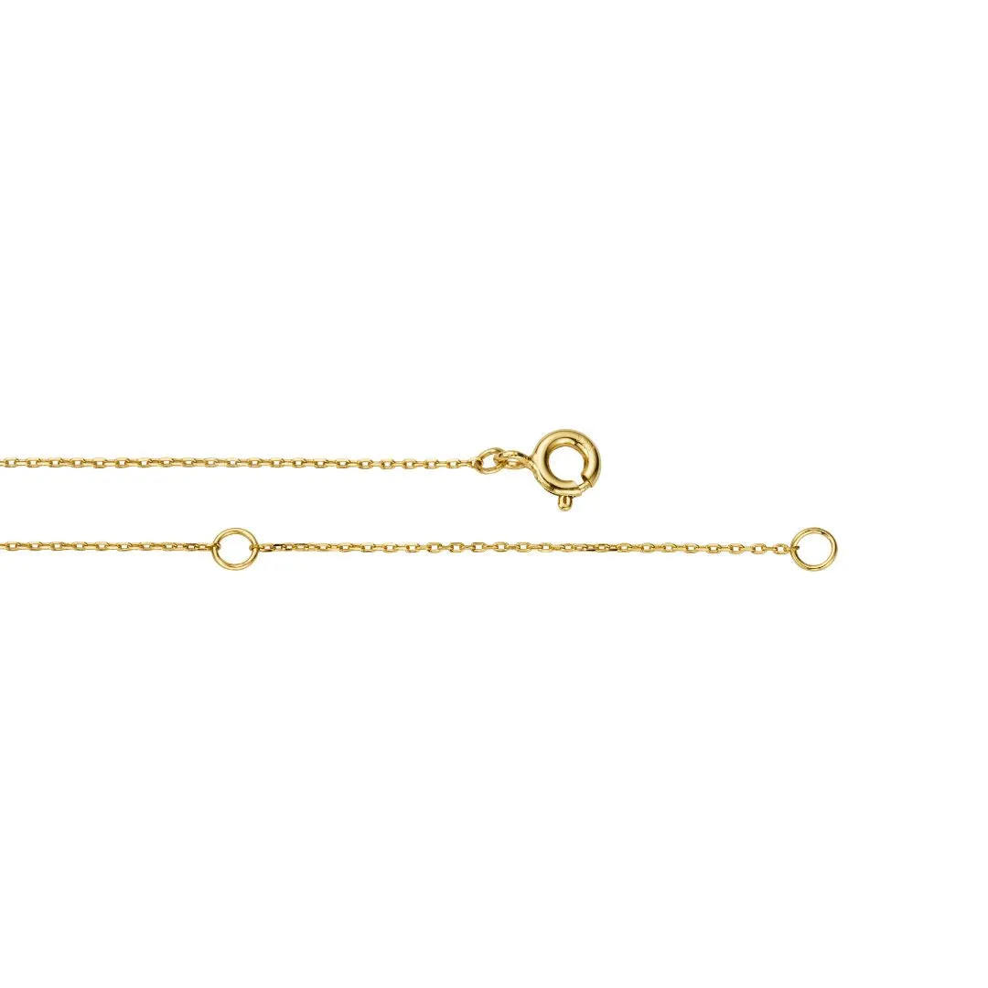 Gold Small Birthstone Pendant Bracelet