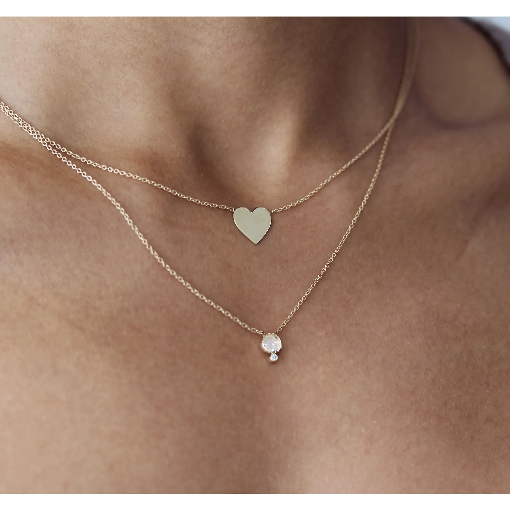 GOLDEN MOONSTONE WITH DIAMOND NECKLACE