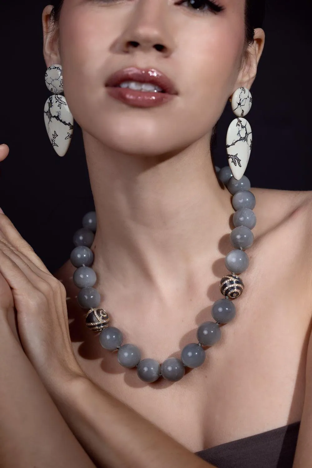 Gray Moonstone Necklace