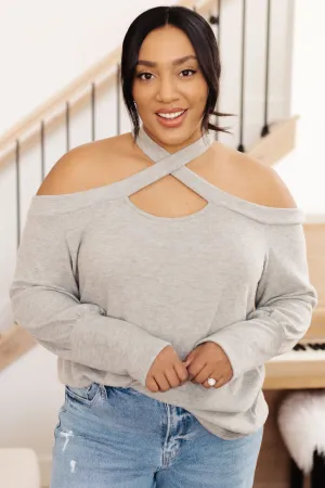 Halter Detail Top in Grey
