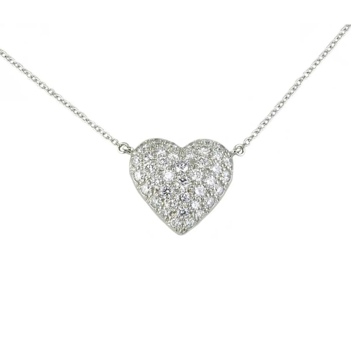 Heart Pave Diamond Pendant Necklace
