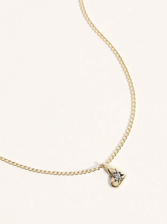 heart pendant with diamond