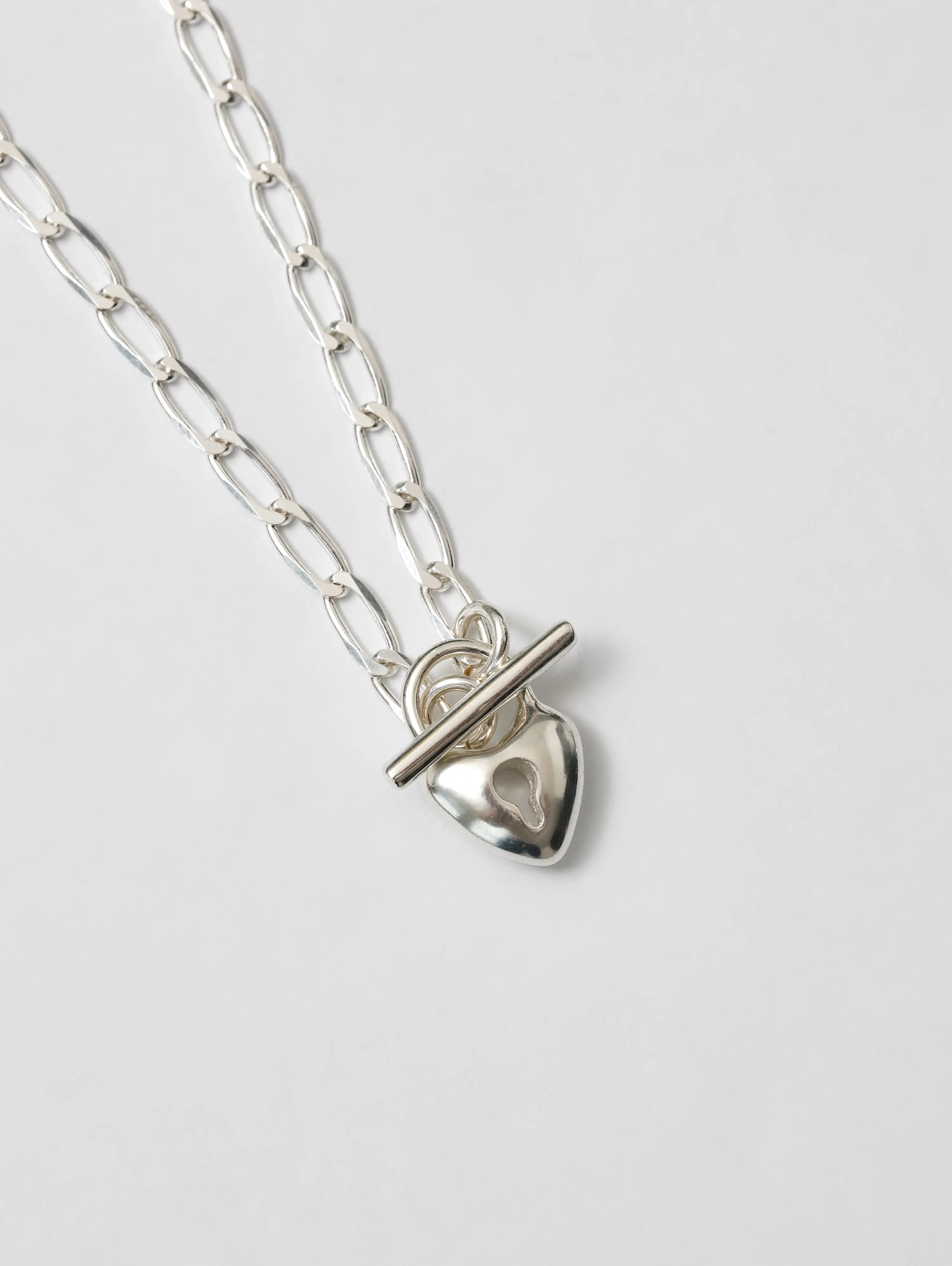 Heart Toggle Necklace in Sterling Silver