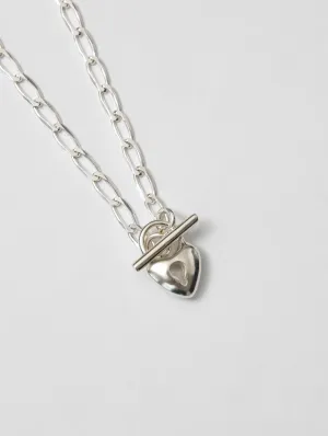 Heart Toggle Necklace in Sterling Silver