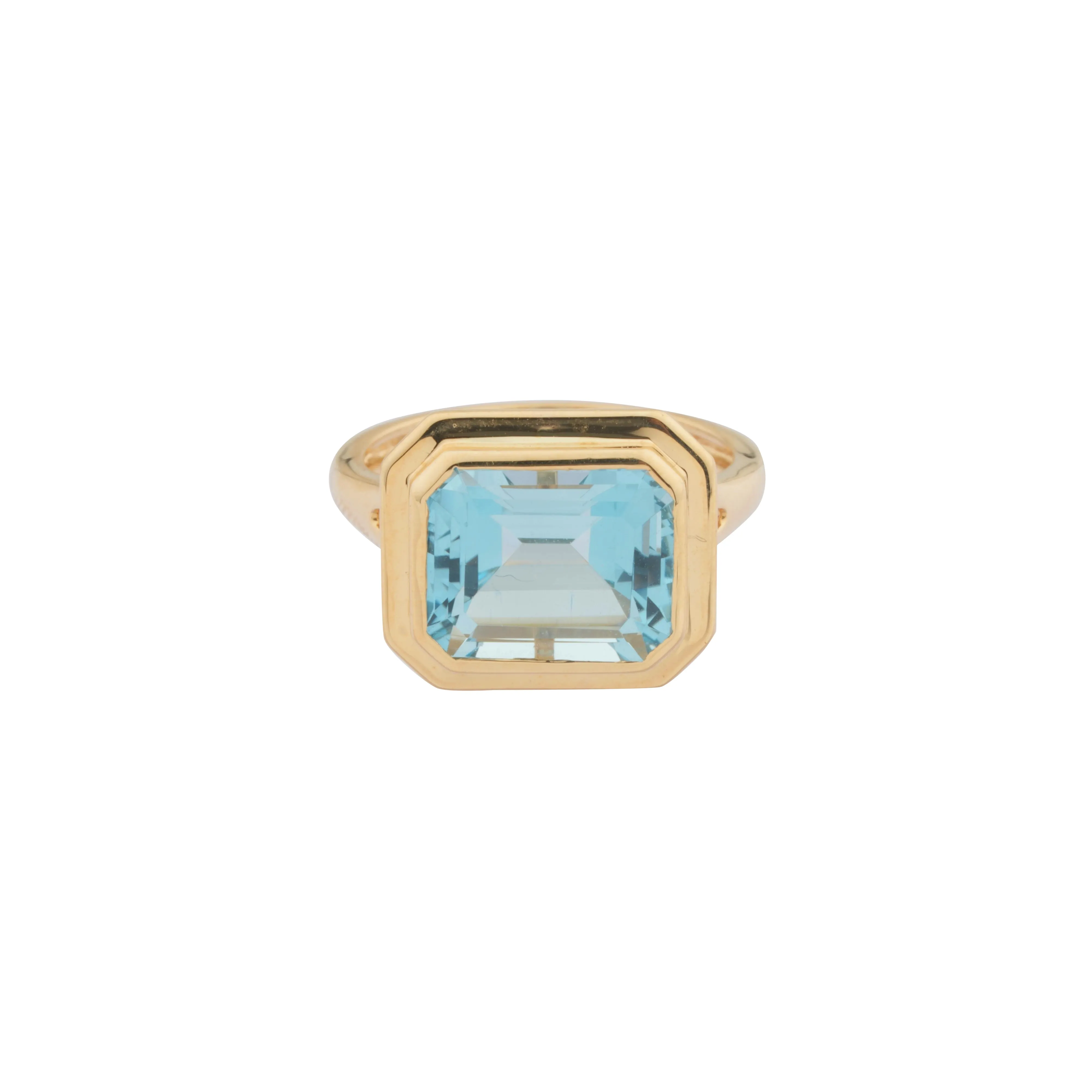 Kailani Blue Topaz Ring, 18k Gold