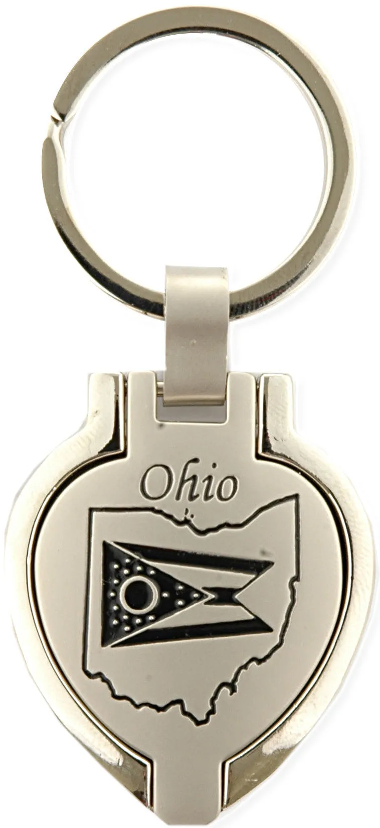 KROH06 Key Ring Pewter Locket Ohio