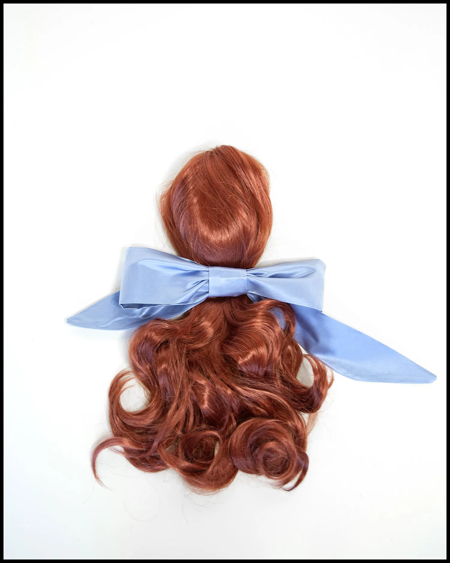 Large Blue Silk Hair Bow