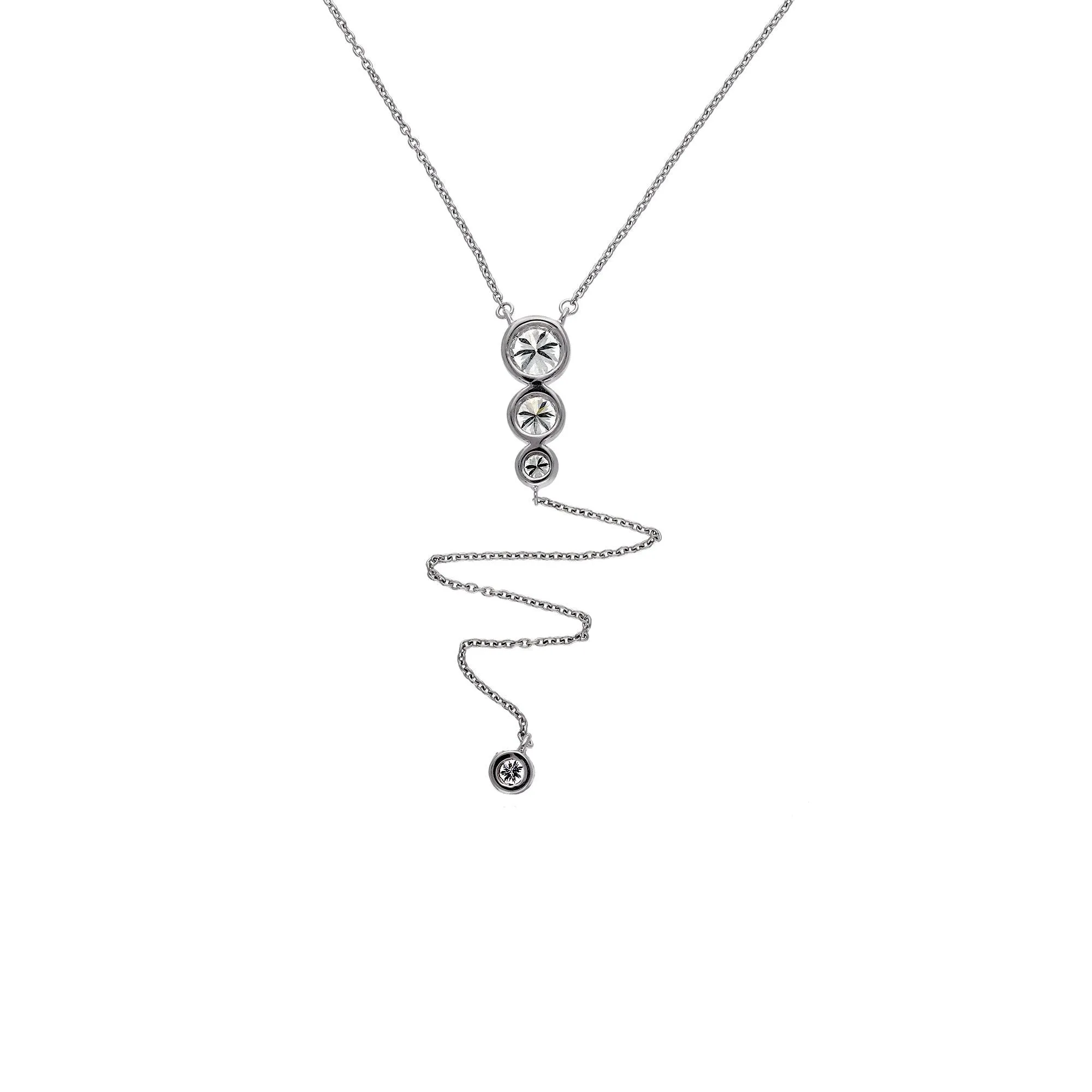 Lariat Necklace 1.0Ctw