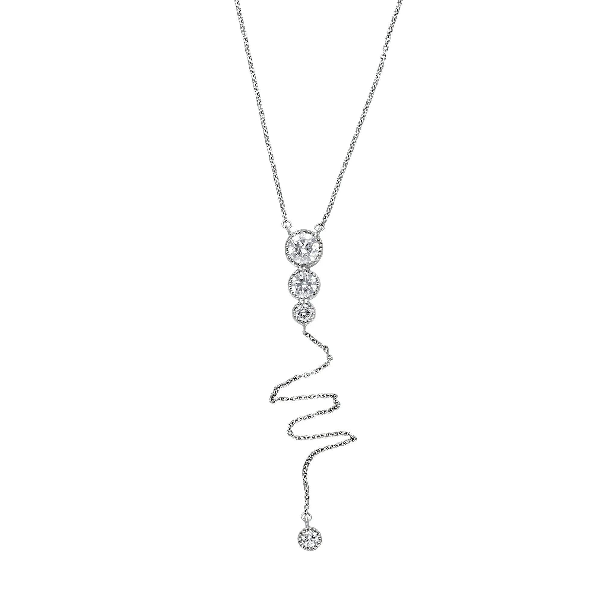 Lariat Necklace 1.0Ctw