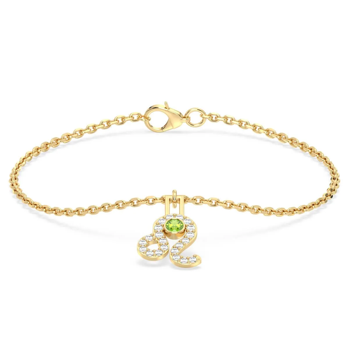 Leo Zodiac Peridot Bracelet