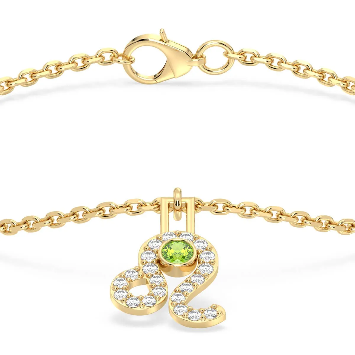 Leo Zodiac Peridot Bracelet