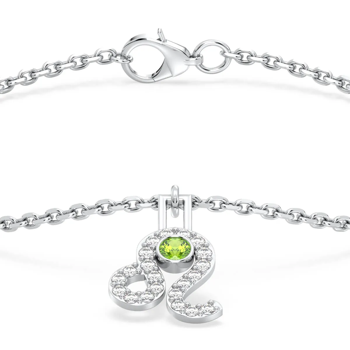 Leo Zodiac Peridot Bracelet