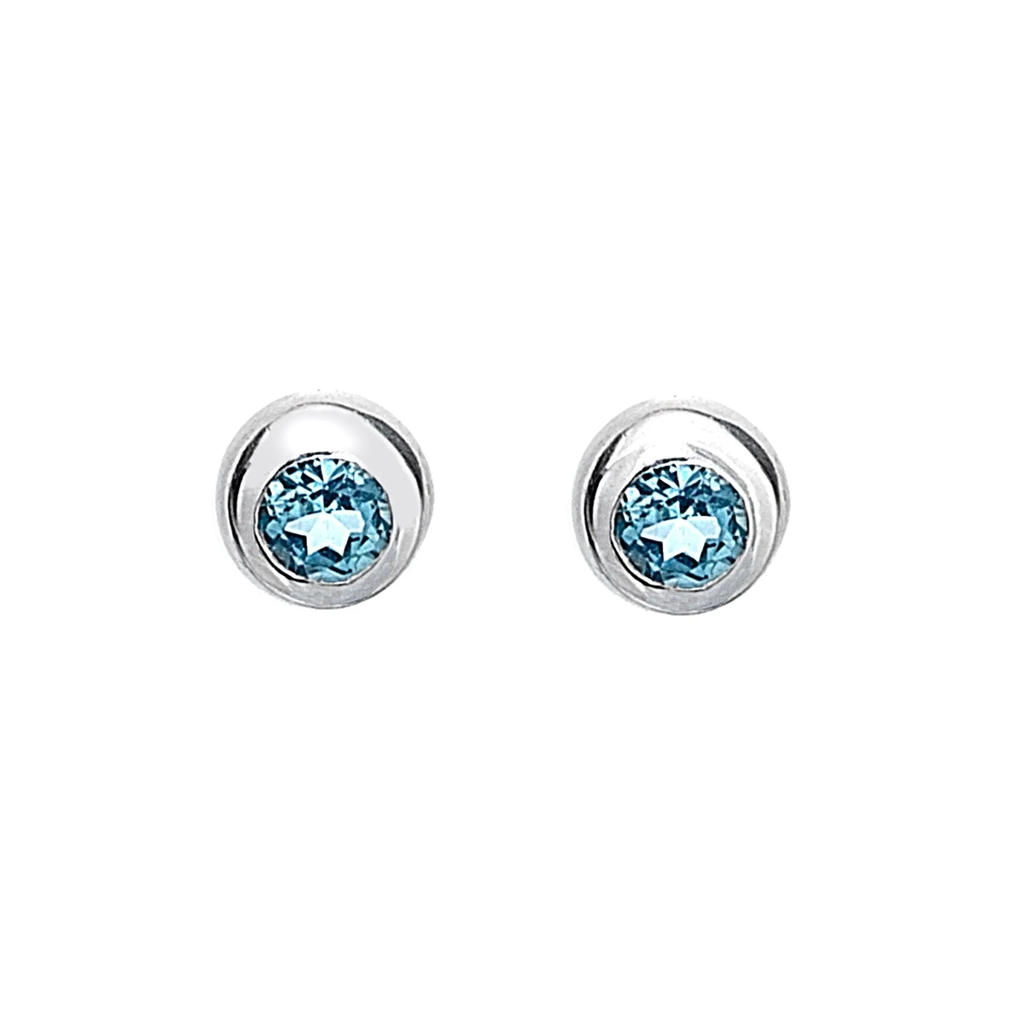 Little blue topaz studs