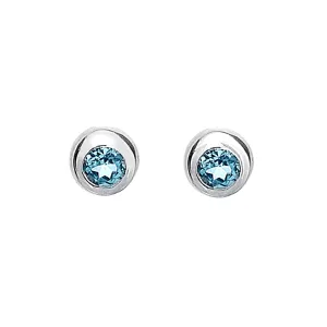 Little blue topaz studs