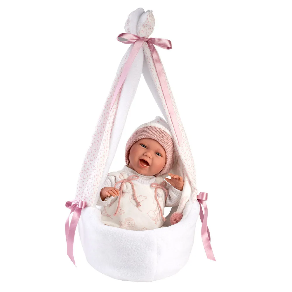 Llorens Dolls: Baby Mimi with with Carrycot Swing 42cm