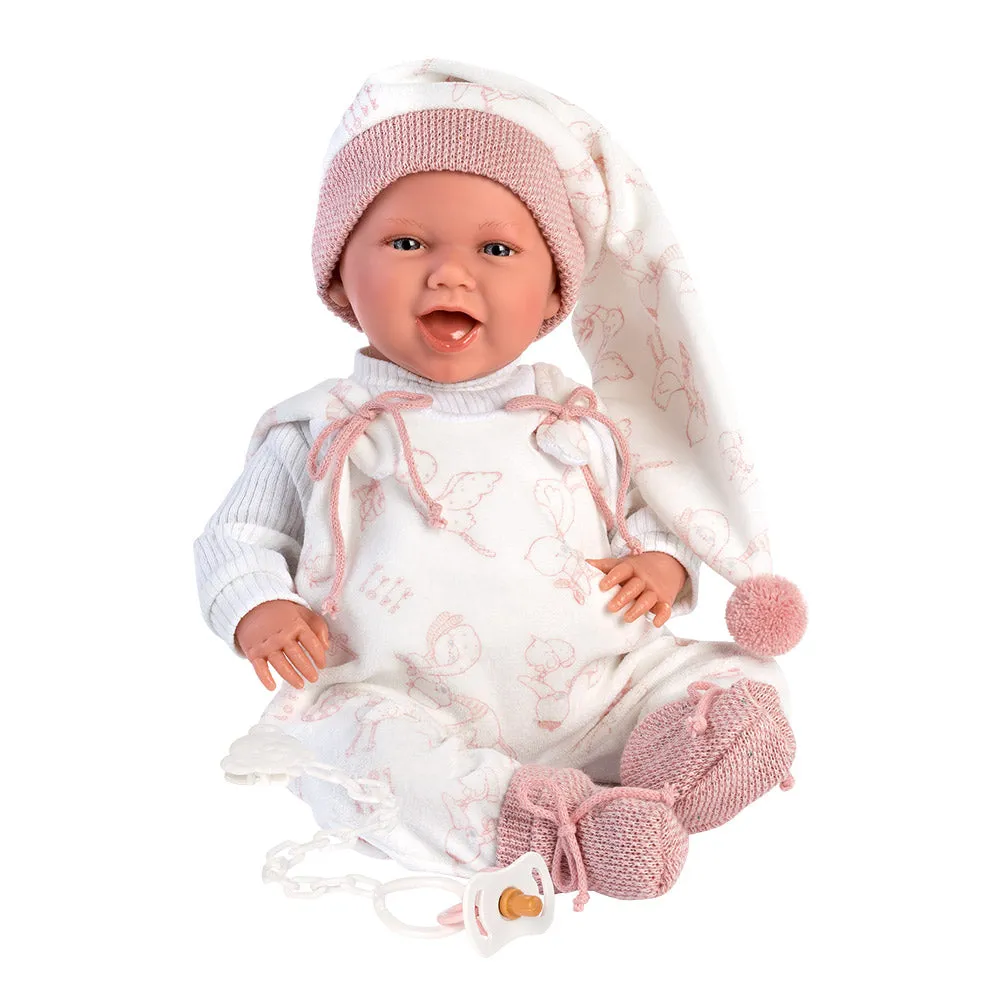 Llorens Dolls: Baby Mimi with with Carrycot Swing 42cm