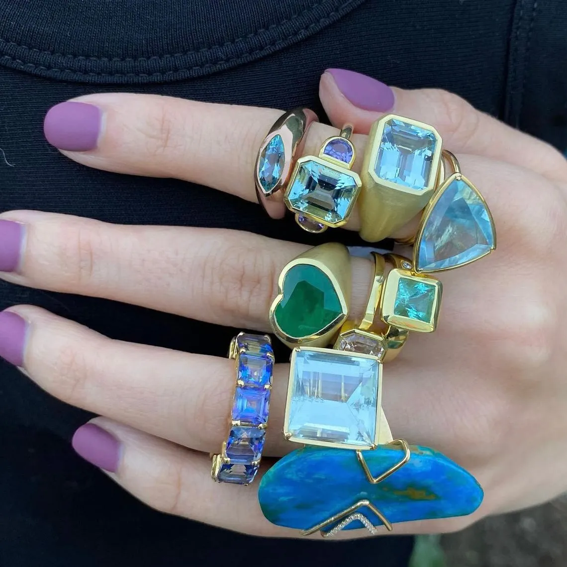 London Blue Marquise Topaz Ring