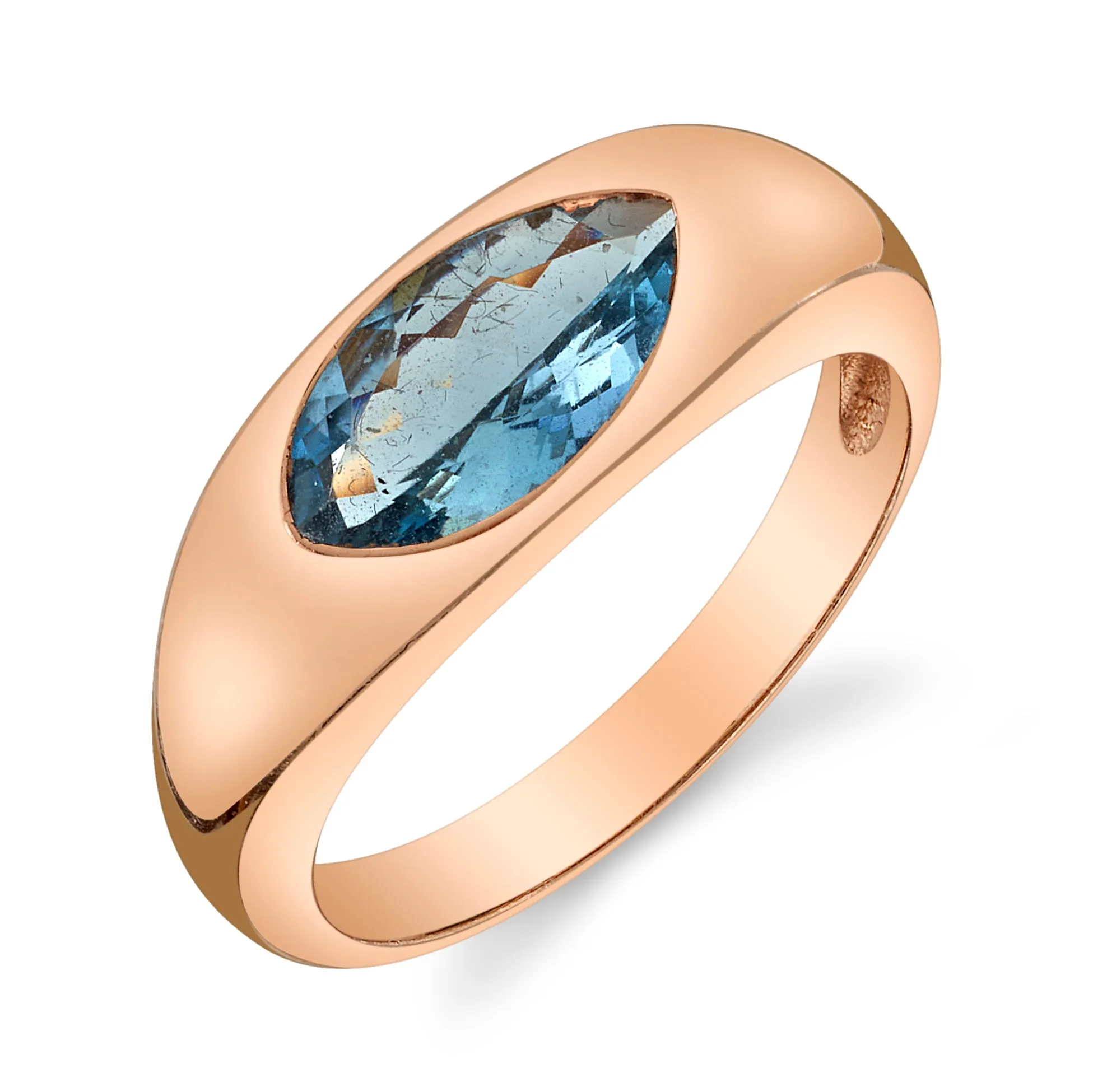 London Blue Marquise Topaz Ring
