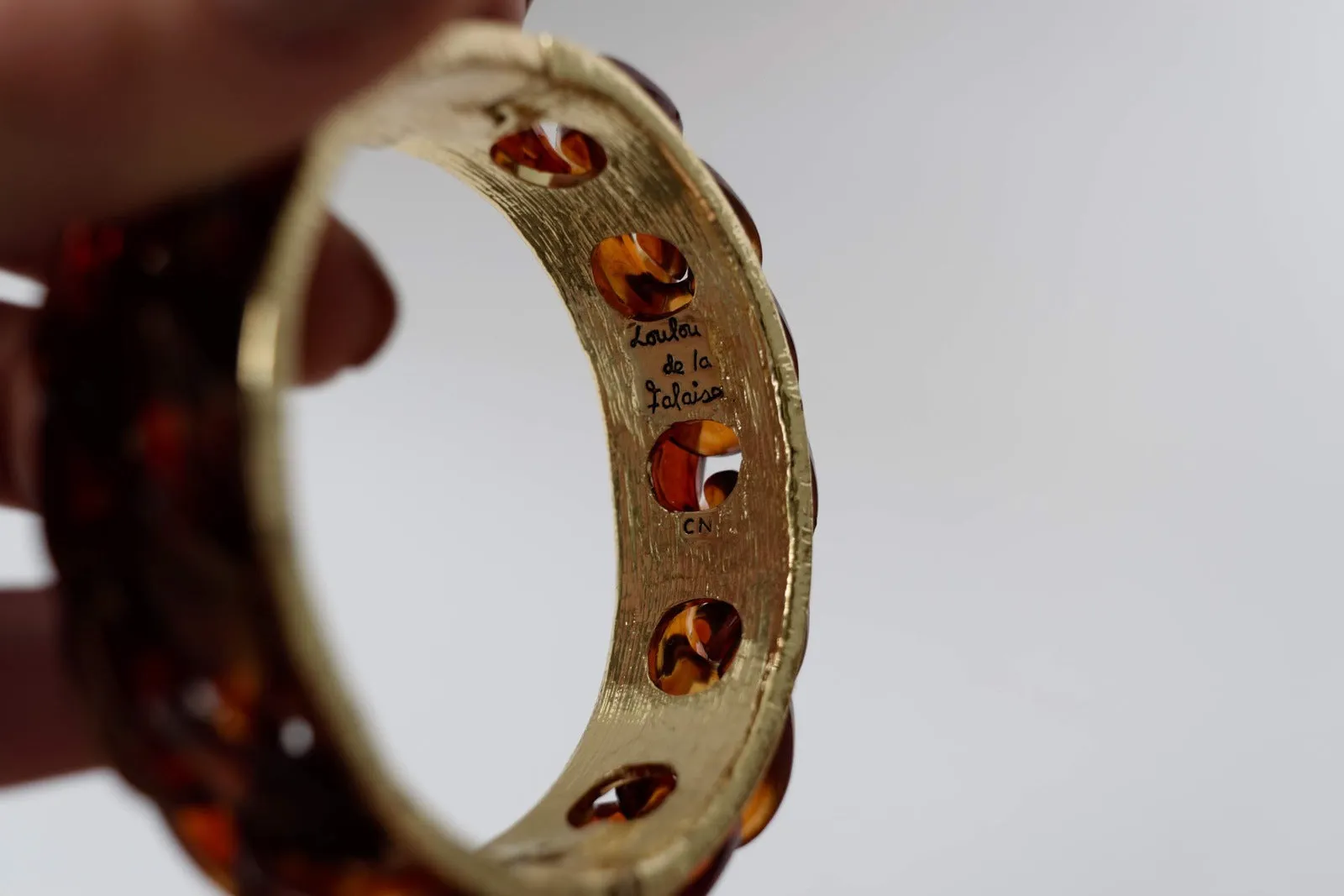 Lou Lou De La Falaise Chain Bangle Bracelet Vintage Jewelry