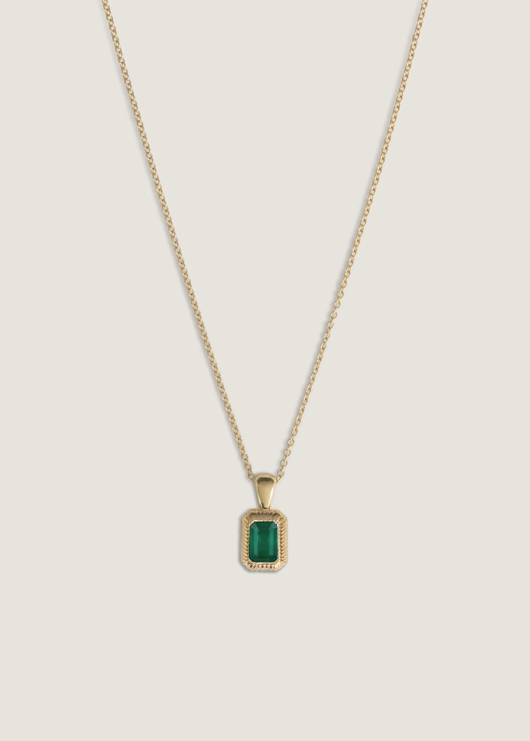 Lyra Emerald Cut Pendant Emerald