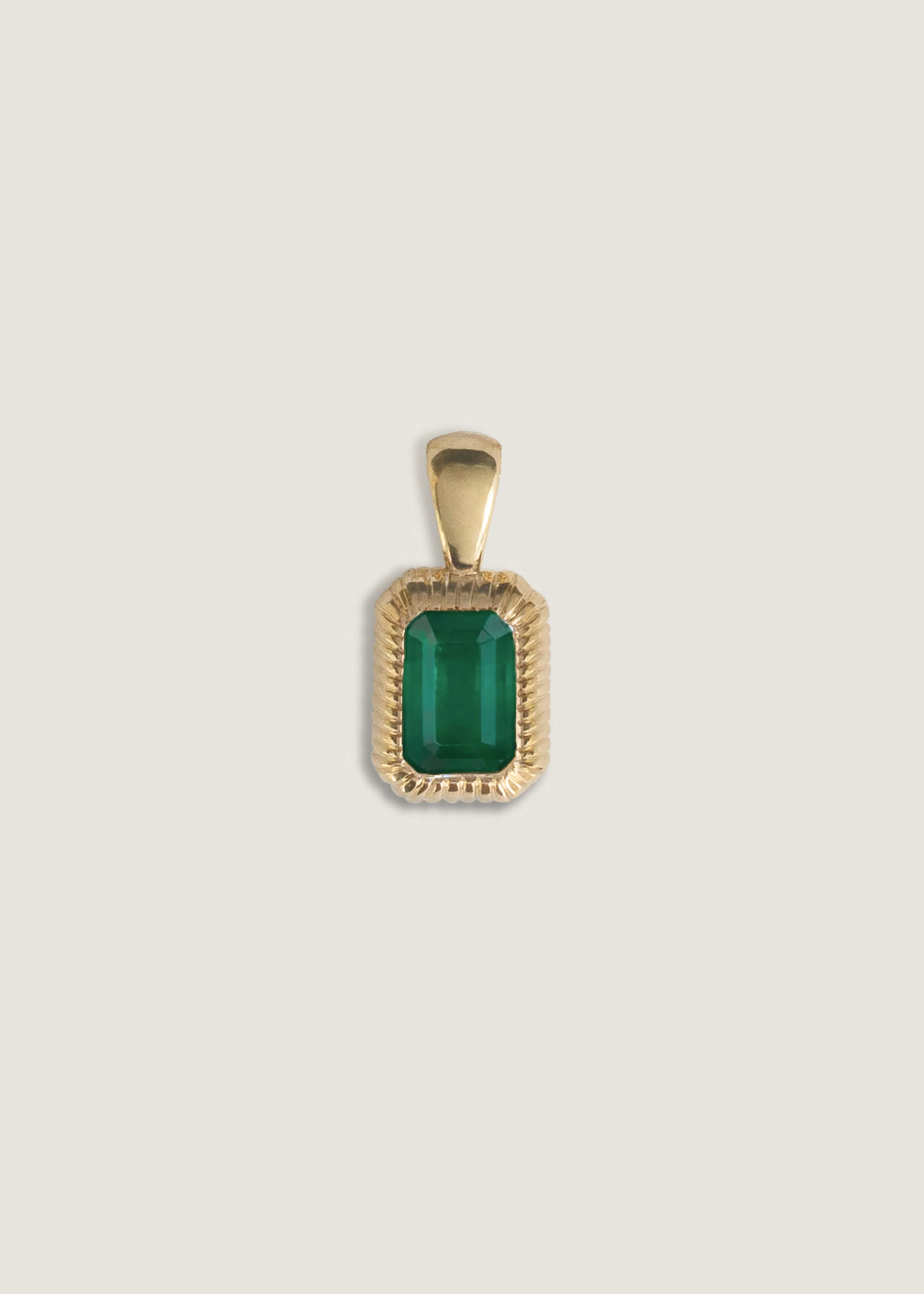 Lyra Emerald Cut Pendant Emerald
