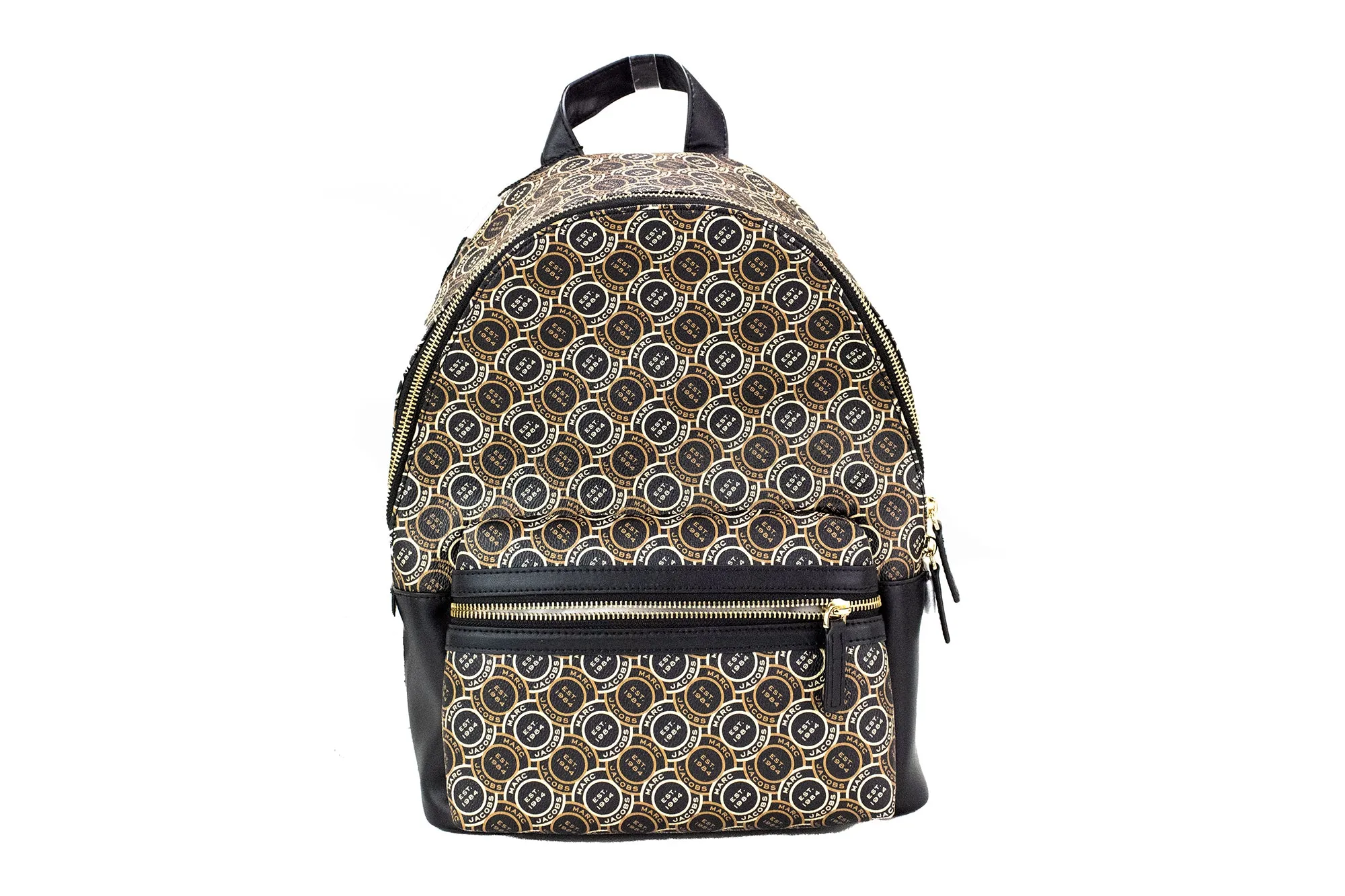 Marc Jacobs Signet Medium Backpack Bag (Black Multi)
