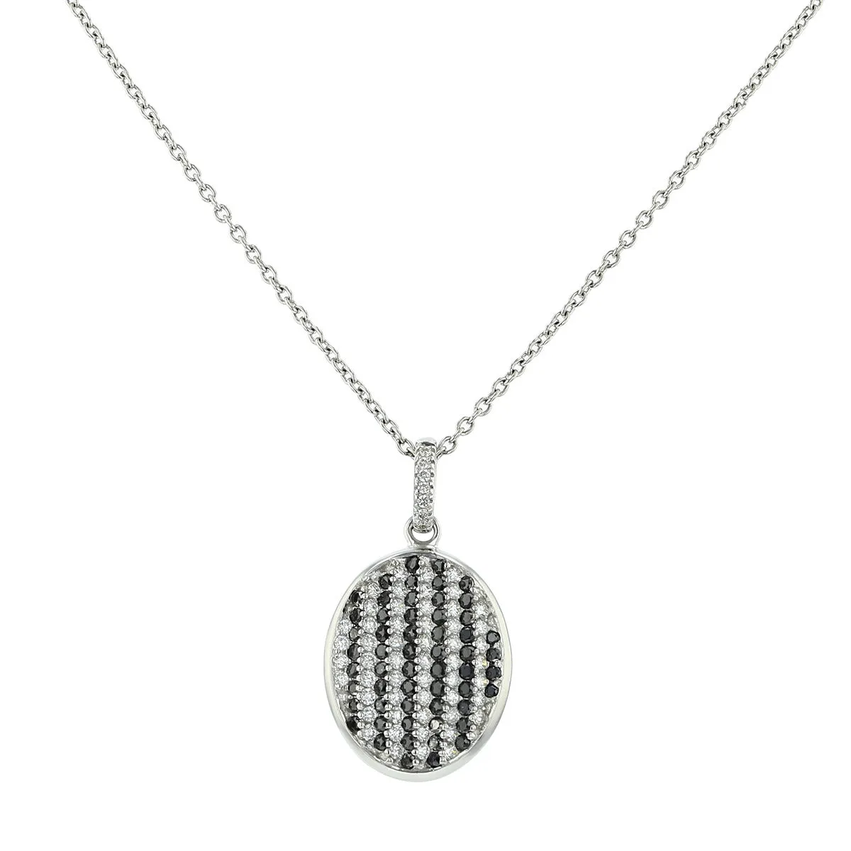 Miiori Black and White Diamond Pendant Necklace