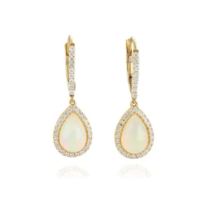 Opal and Diamond Earrings