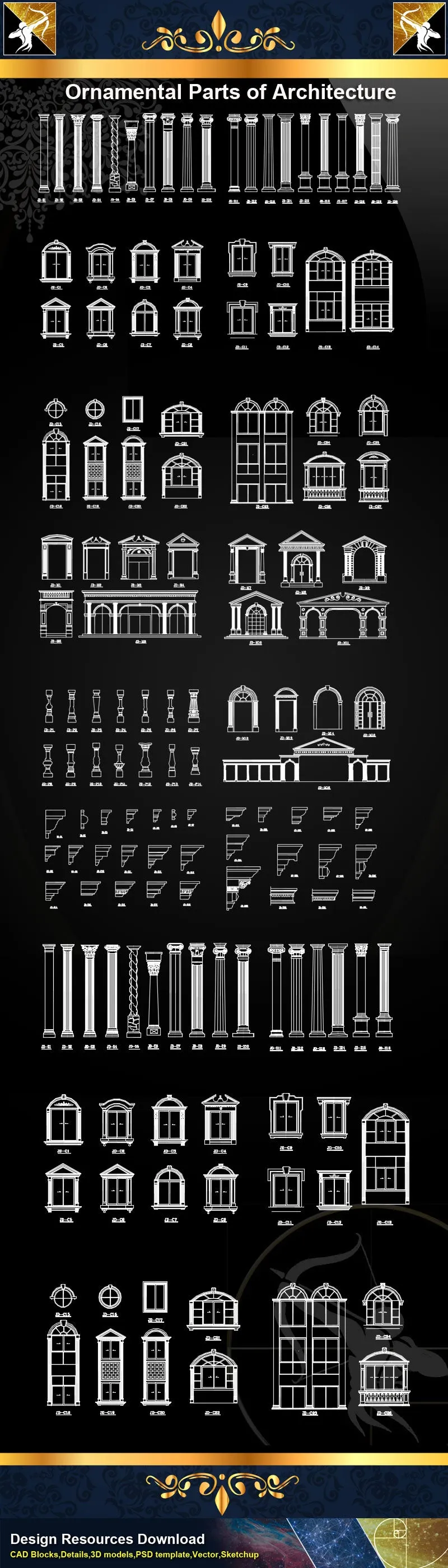 Ornamental Parts of Architecture 7