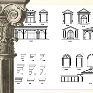 Ornamental Parts of Architecture -☆Architectural Decorative CAD Blocks☆ V.20