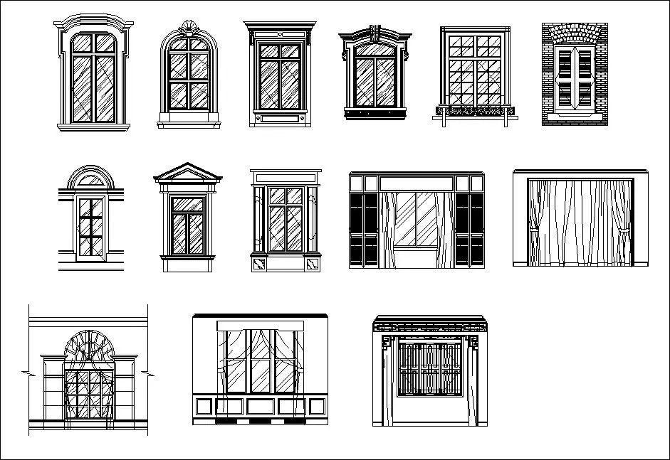 Ornamental Parts of Architecture -☆Architectural Decorative CAD Blocks☆ V.26