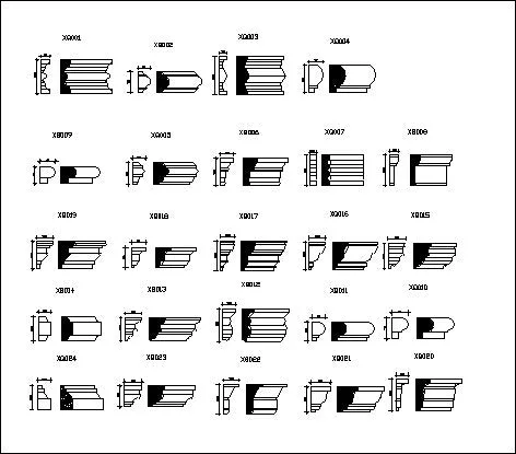 Ornamental Parts of Architecture -☆Architectural Decorative CAD Blocks☆ V.26