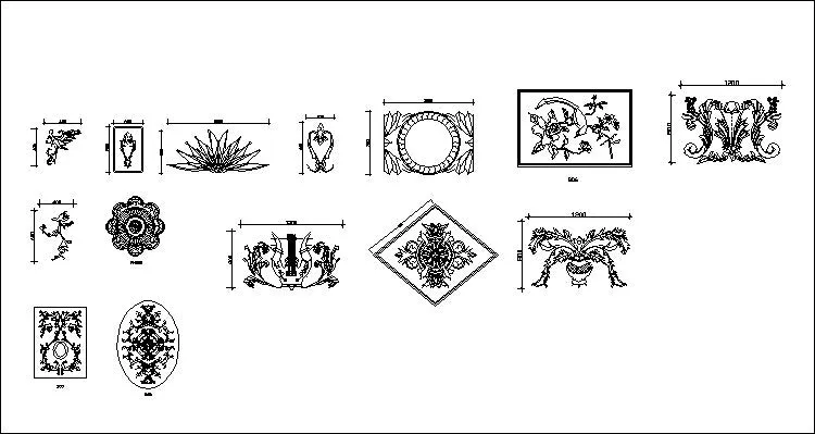Ornamental Parts of Architecture -☆Architectural Decorative CAD Blocks☆ V.26