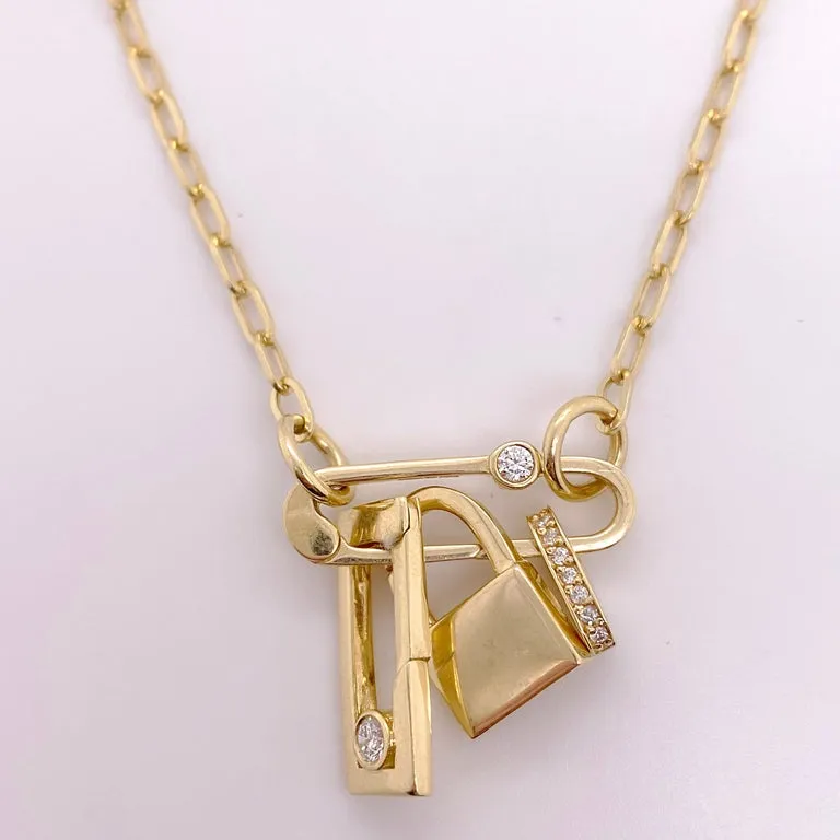 Pave Diamond Clasp Necklace