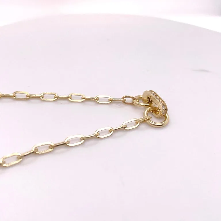 Pave Diamond Clasp Necklace