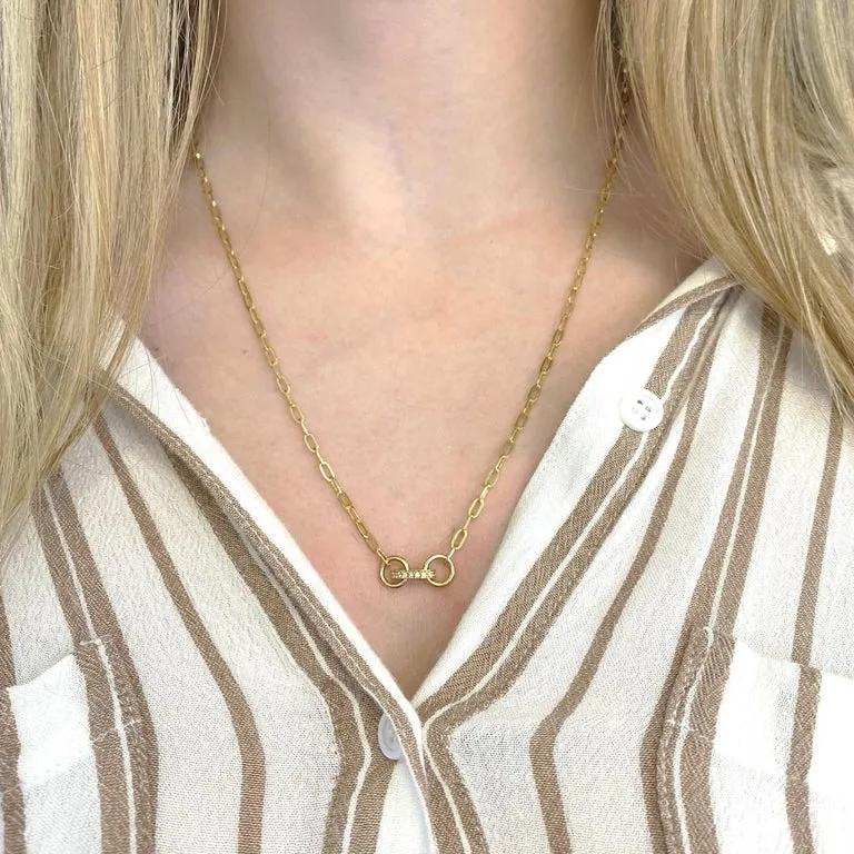 Pave Diamond Clasp Necklace