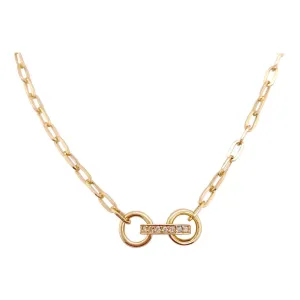 Pave Diamond Clasp Necklace