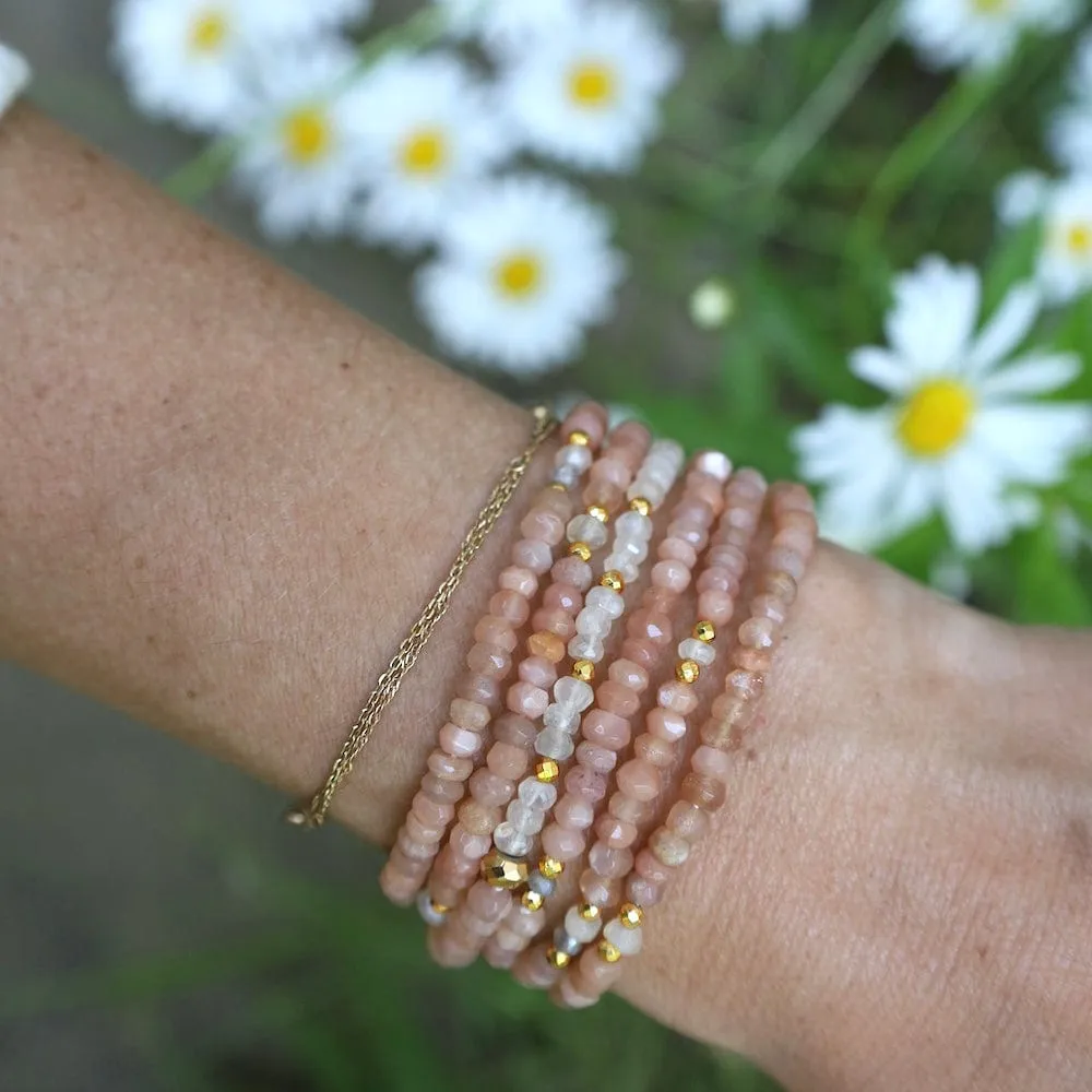 Peach Moonstone Mix Necklace