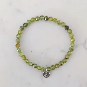 Peridot Children's Gemstone Bracelet - 4mm Faceted