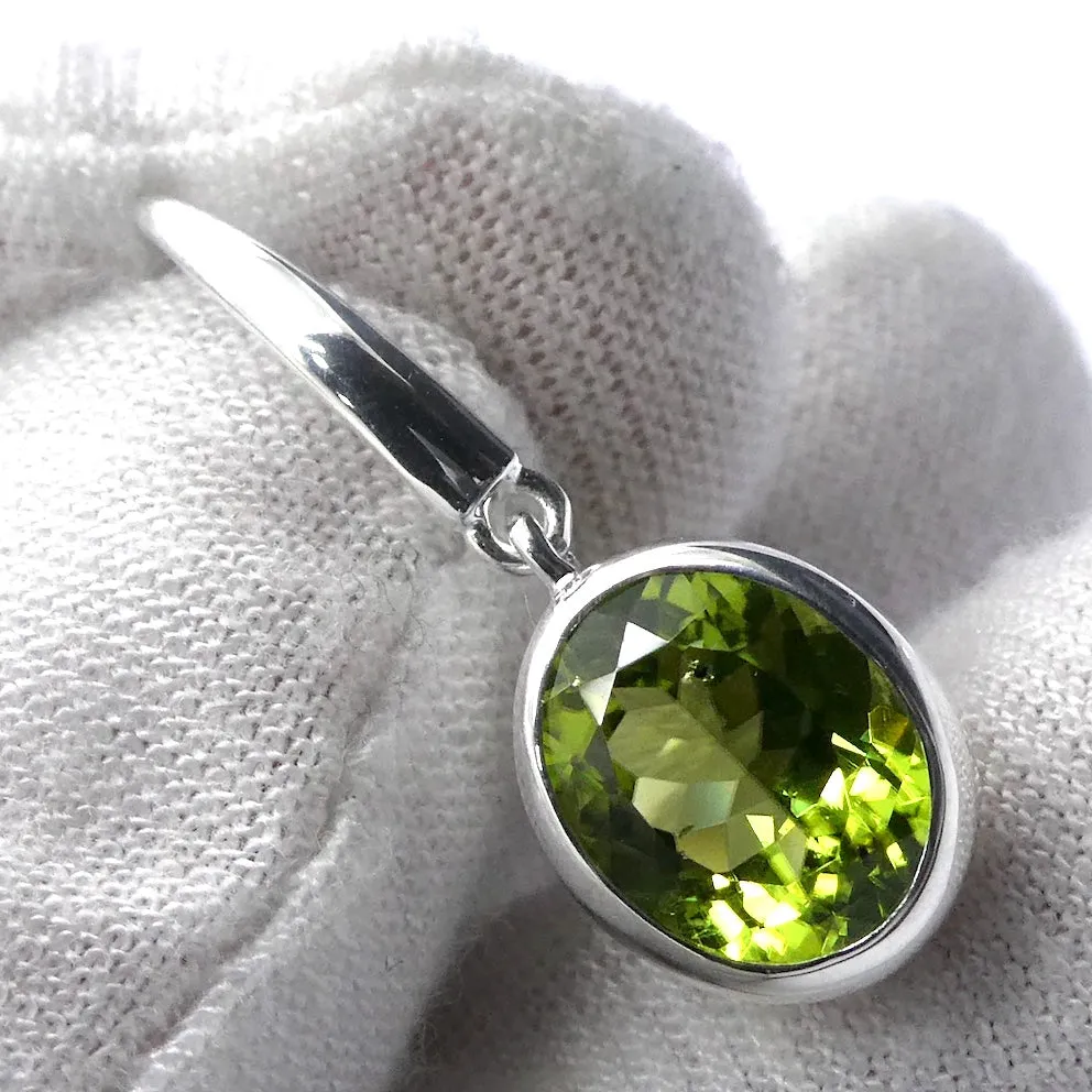 Peridot Earring, Faceted Ovals, 925 Sterling Silver,  p2