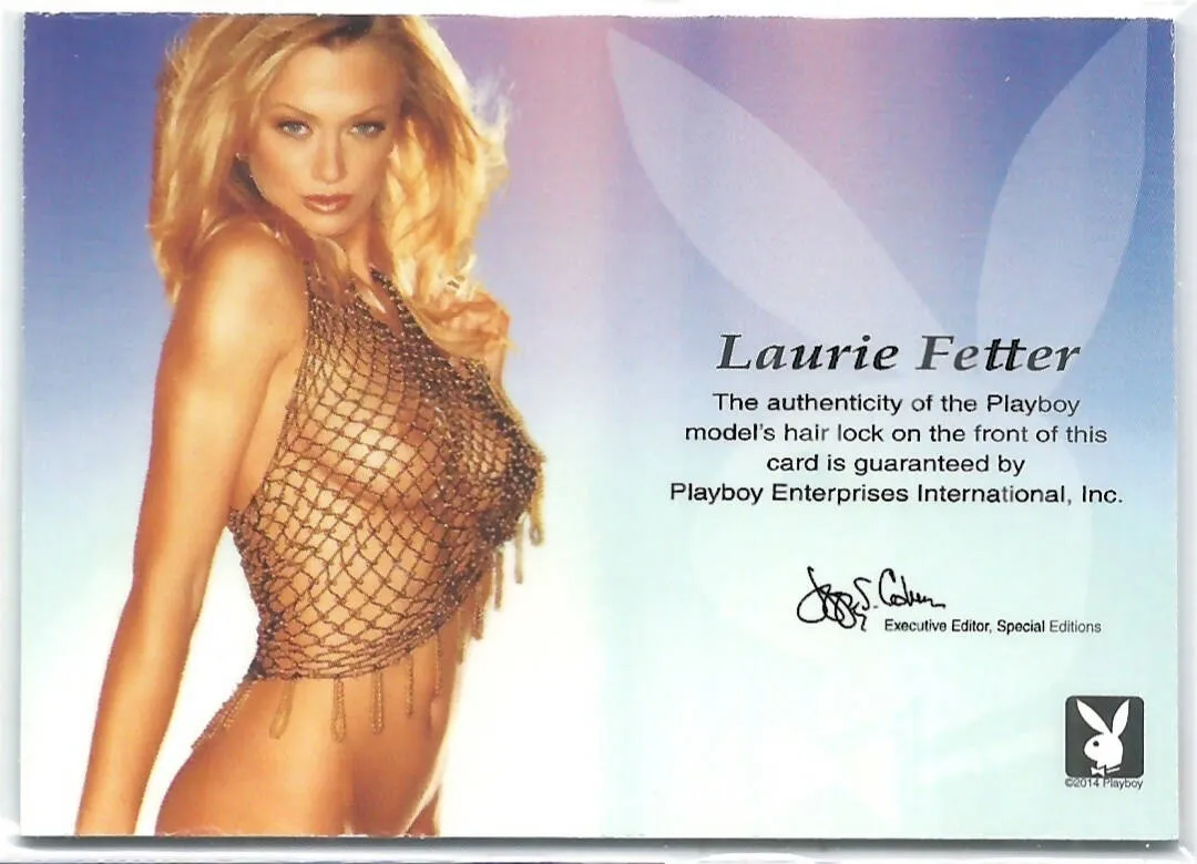 Playboy Centerfold Update 4 Laurie Fetter Hair Locket Insert Card