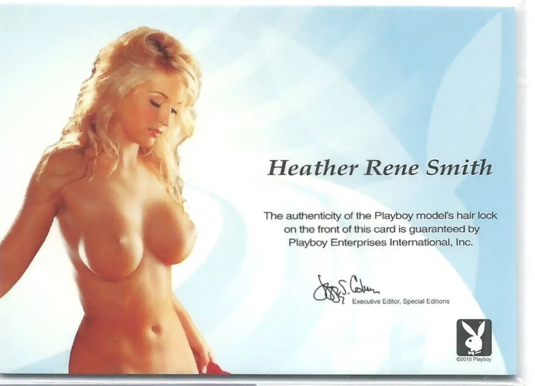 Playboy Centerfold Update 5 Heather Rene Smith Spotlight Hair Locket Memorabilia Card