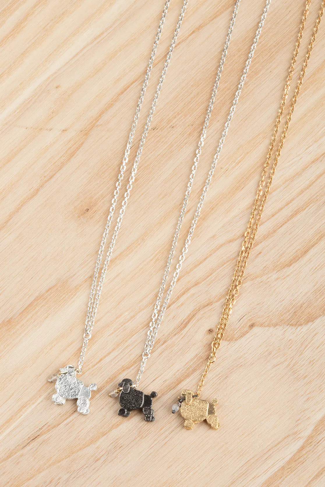 Poodle On A Lead Necklace