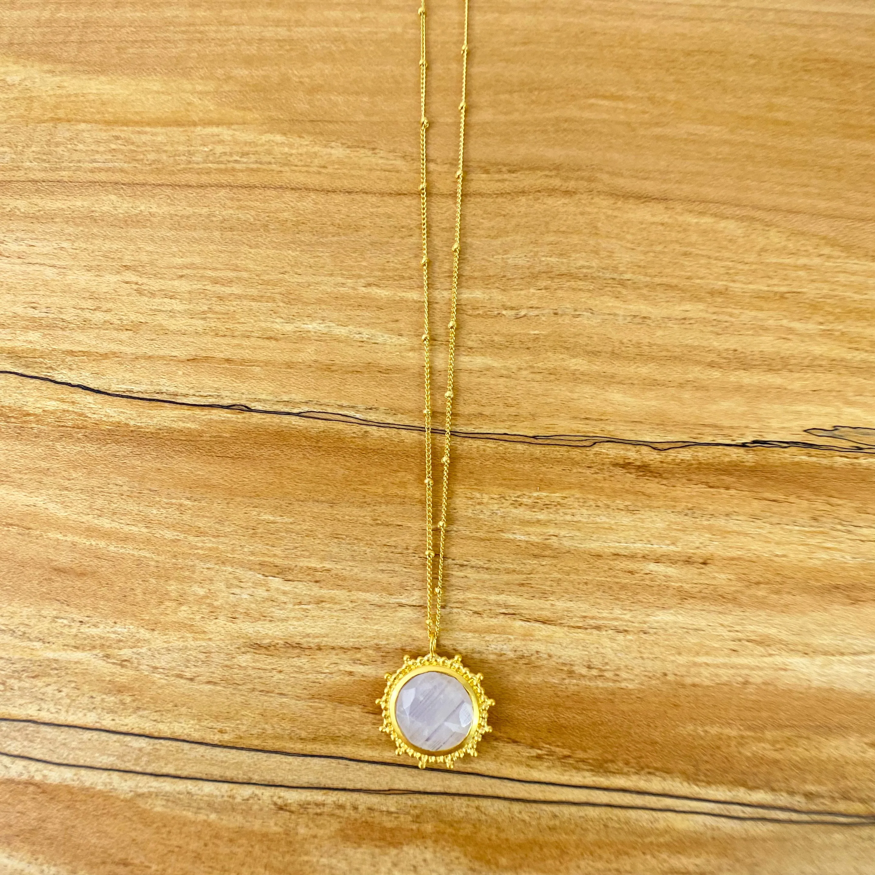 "Drift Into Daydreams" Moonstone Pendant Necklace
