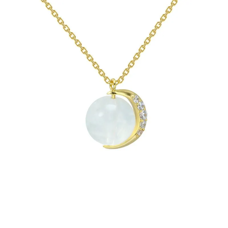 Retro Style Moonstone Necklace