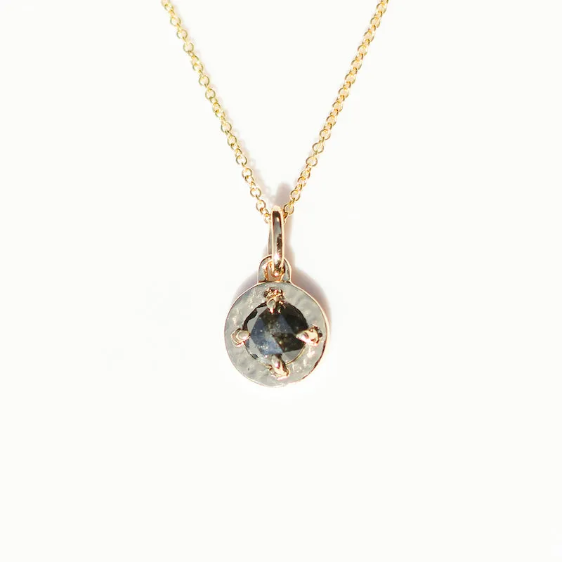 Round Rustic Diamond Pendant