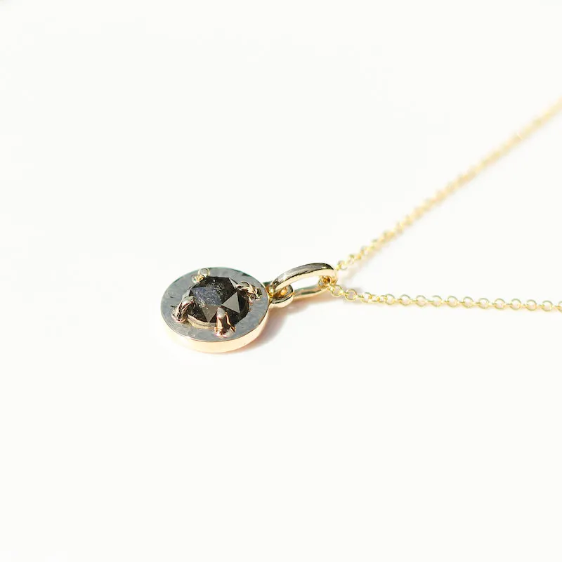 Round Rustic Diamond Pendant